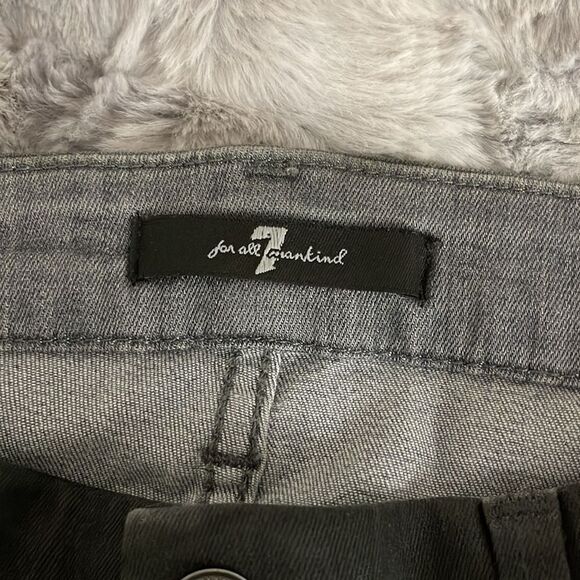 7 For All Mankind Croc-print ankle skinny jeans - Picture 5 of 6